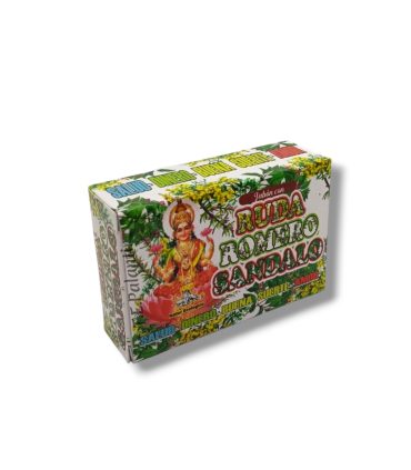 Rue, rosemary and sandalwood soap for protection and attraction of good energies.