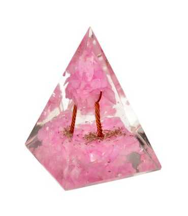 Orgonite Pyramid Tree 4x4 Rose Quartz