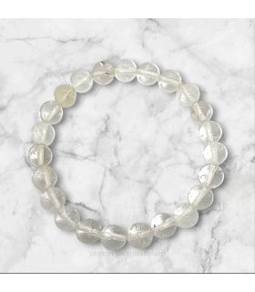 Bracelet en perles de cristal de quartz 8 mm.