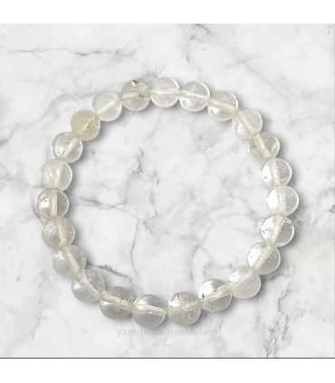 Bracelet en perles de cristal de quartz 8 mm.