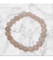 Bracelet Boule 8 mm. Quartz Rose