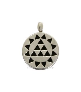 Pyramid Yantra pendant silver onyx