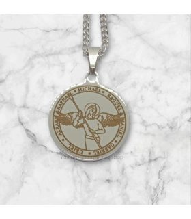 Colgante Arcángel Acero y Shungit