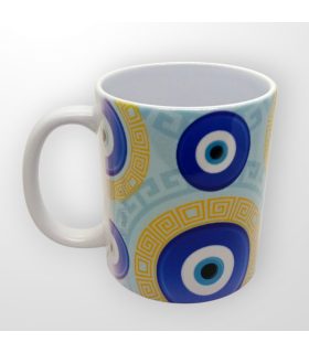 Mug décoré avec le mauvais œil