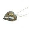 Pendentif Coeur Quartz avec Tourmaline