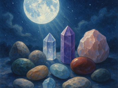 Luna Llena y Piedras